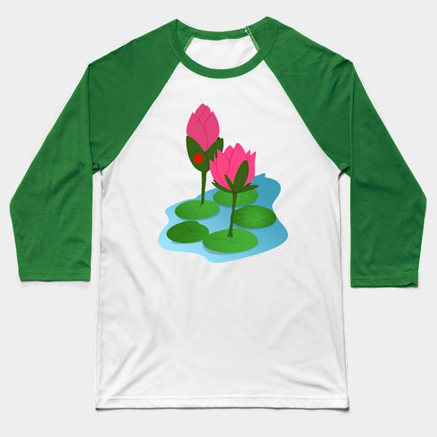 Water Lily Baseball T-Shirt by The.Pretty.Latina